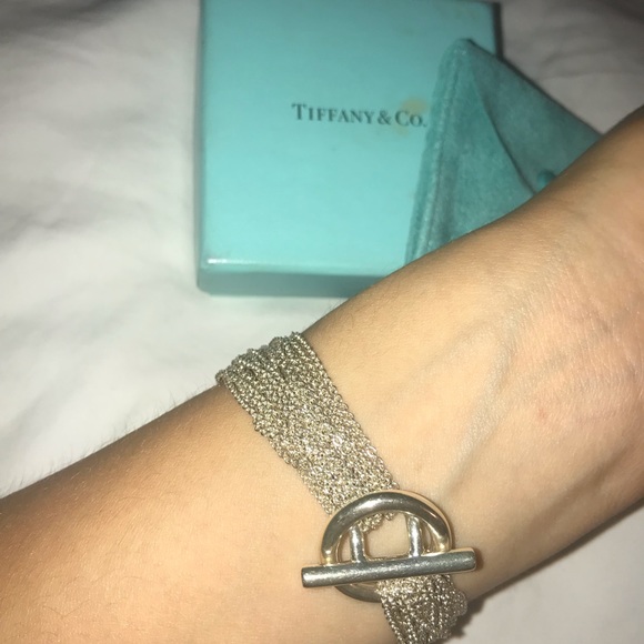 Tiffany & Co. Multi-Chain Heart Toggle Bracelet. - Picture 5 of 7